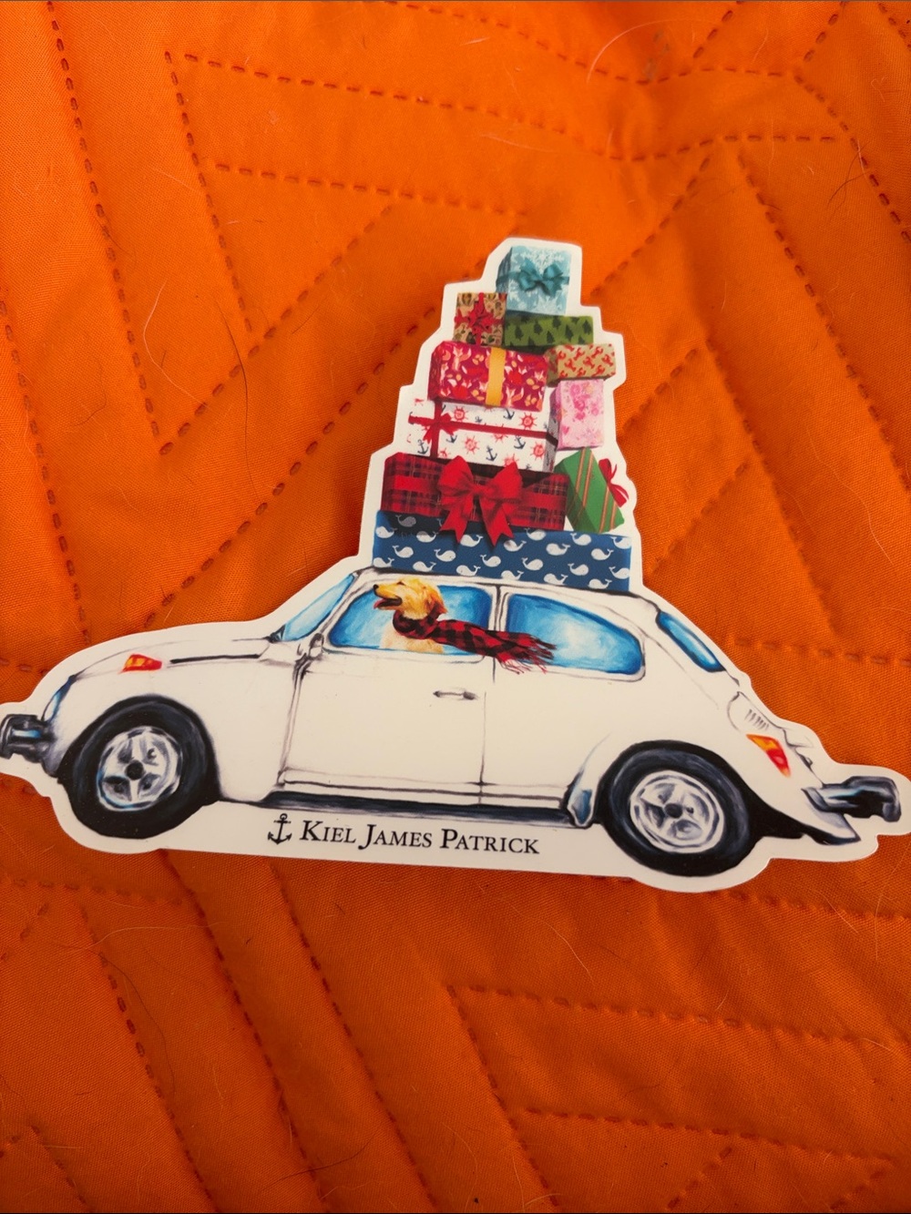 Kiel James Patrick Dog Car Christmas Gifts Sticker